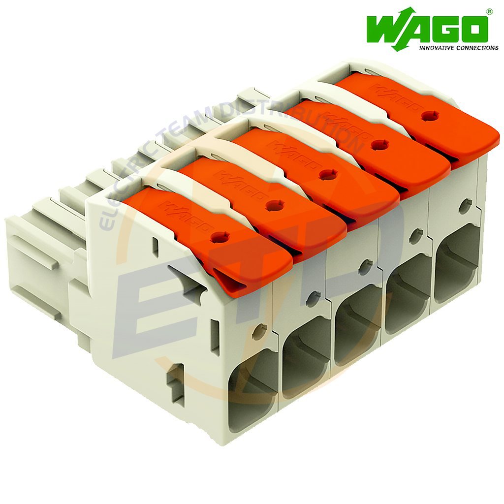 Conector cu 5 poli ordonati pentru conductor de 16 mmp WAGO 832-1105 Mama fara blocaj