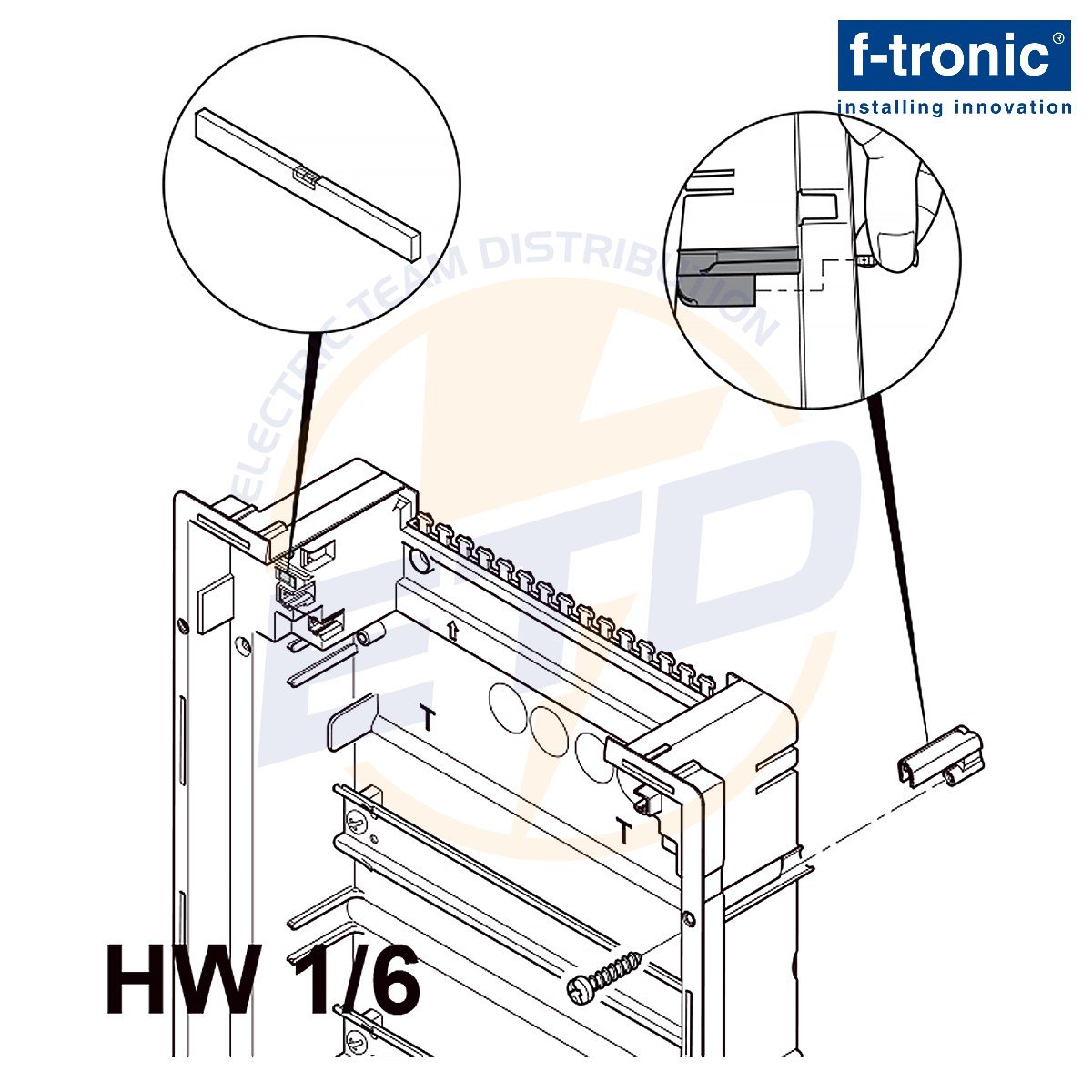 Kit montaj tablouri F-Tronic JUMBO in pereti din gips carton HWA SET - Instructiuni montaj