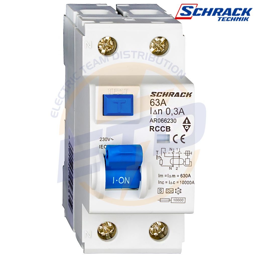 Protectie diferentiala SELECTIVA monofazata RCCB SCHRACK AMPARO Tip A 63A 300mA 10kA