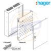 Tablou metalic aparent 144 module 4x36 cu plastroane HAGER FW436W - detaliere