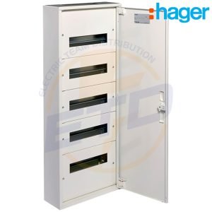 Tablou metalic aparent 60 module 5x12 cu plastroane HAGER FW512W