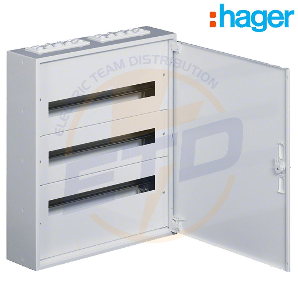 Tablou metalic aparent 72 module 3x24 cu plastroane HAGER FW324W