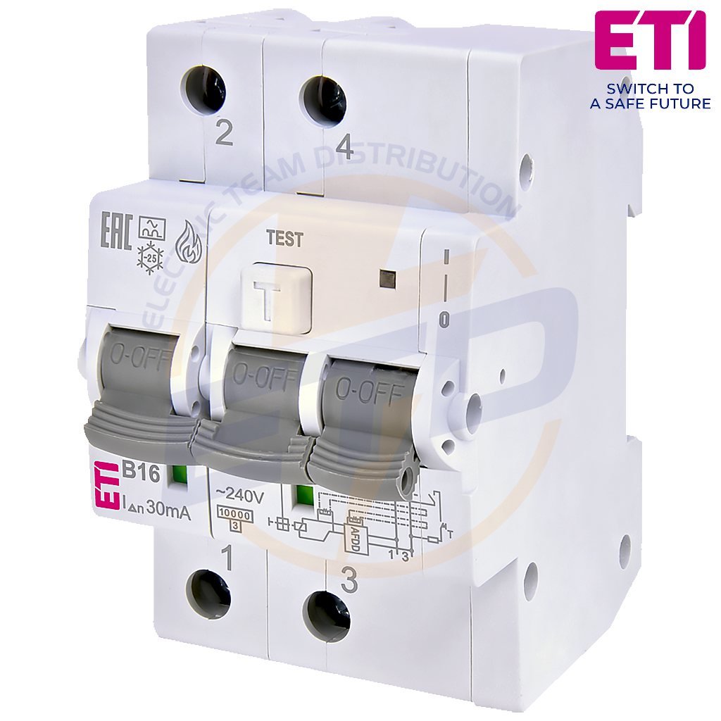 AFDD Eti KZS-AFDD 3M2p A B16 0.03 10kA cu semnalizare led a defectului AFDD Eti KZS-AFDD 3M2p A B16 0.03 10kA cu semnalizare led a defectului