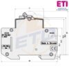 AFDD Eti KZS-AFDD 3M2p A B16 0.03 - Dimensiuni AFDD Eti KZS-AFDD 3M2p A B16 0.03 - Dimensiuni