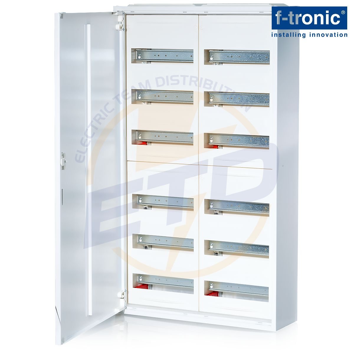 Tablou metalic aplicat 144 module F-tronic FV2-6, bara PE-N push-in Tablou metalic aplicat 144 module F-tronic FV2-6, bara PE-N push-in