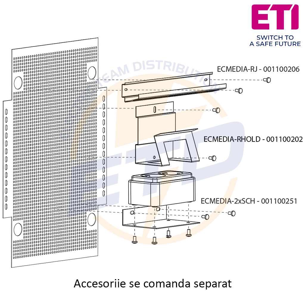 Tablou multimedia aparent 4x12 ETI ECT48 MEDIAPO - Accesorii