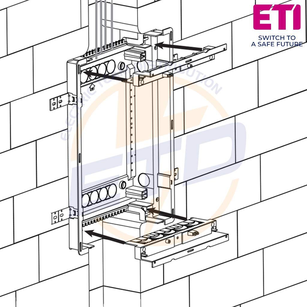 Tablou multimedia incastrat ETI ECG70 MEDIA-I cu montaj in zidarie - montaj Tablou multimedia incastrat ETI ECG70 MEDIA-I cu montaj in zidarie - montaj