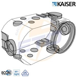 Doza de aparat cu buzunar, etansa, sub tencuiala - Kaiser ECON 1068-21, D60mm A68mm