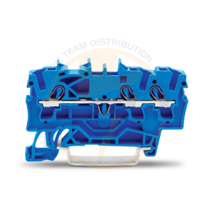 Regletă de trecere cu 3 conductori; 2,5 mm²; pentru şină DIN 35 x 15 şi 35 x 7,5; CAGE CLAMP® înclichetare; 2,50 mm²; albastru
