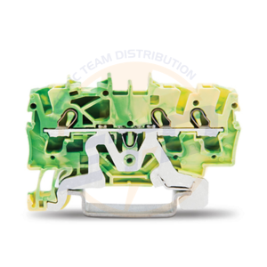 Regletă de trecere cu 3 conductori; 2,5 mm²; pentru şină DIN 35 x 15 şi 35 x 7,5; CAGE CLAMP® înclichetare; 2,50 mm²; verde-galben