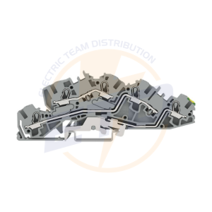 Regletă multietajată pentru instalaţii; cu sloturi de operare; 4 mm²; L/L/PE; CAGE CLAMP® înclichetare; 4,00 mm²; gri
