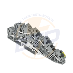 Regletă multietajată pentru instalaţii; cu sloturi de operare; 4 mm²; L/L/PE; CAGE CLAMP® înclichetare; 4,00 mm²; gri
