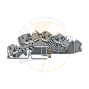 Regletă multietajată pentru instalaţii; cu sloturi de operare; 4 mm²; N/L; CAGE CLAMP® înclichetare; 4,00 mm²; gri