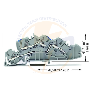 Regletă multietajată pentru instalaţii; cu sloturi de operare; 4 mm²; N/L; CAGE CLAMP® înclichetare; 4,00 mm²; gri